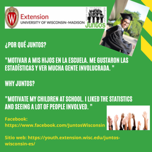 image with Spanish copy promoting the Juntos program