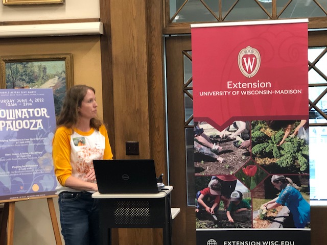 UW Madison - Division of Extension - Rock County Horticulture Outreach Specialist Julie Hill giving presentation at Pollinator Palooza