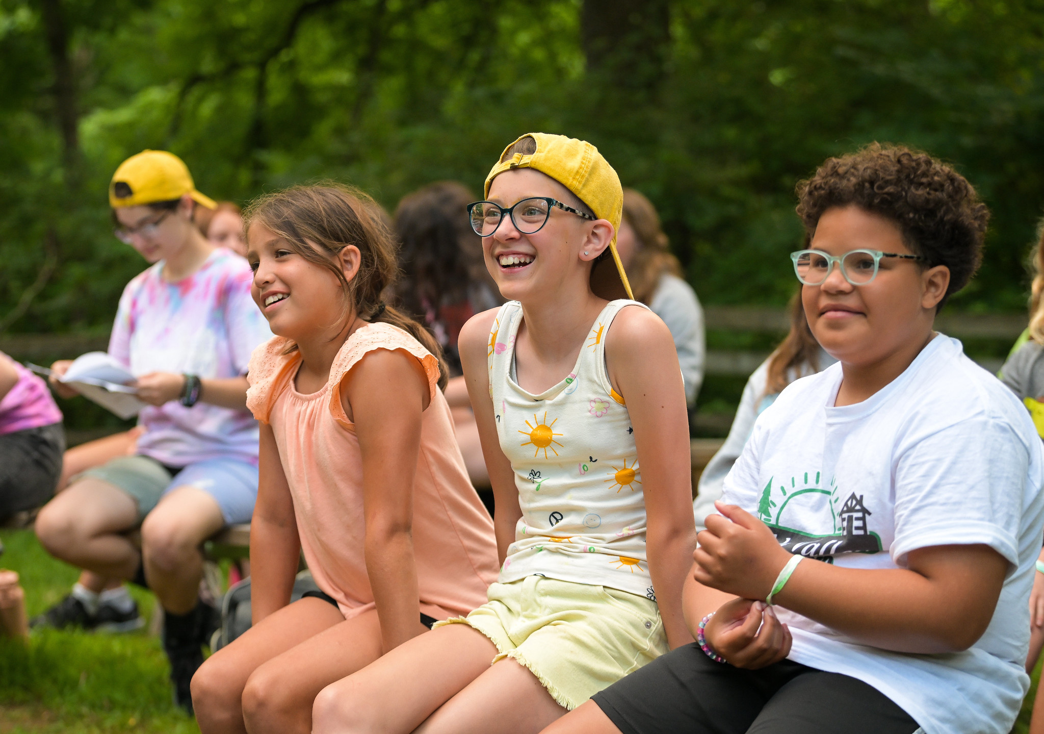 4-H kids enjoying camp activities